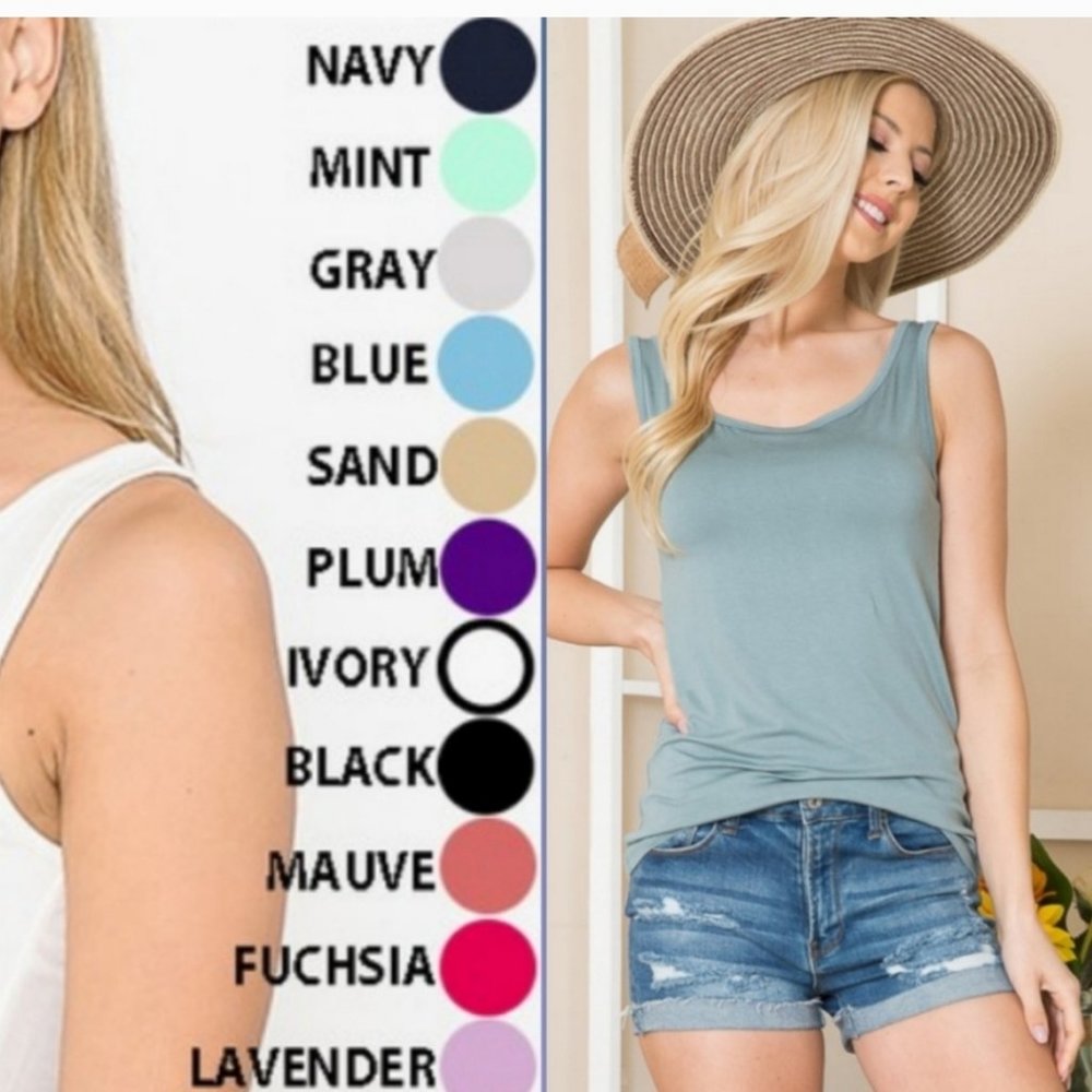 51038 Basic Scoop Neck Tank
